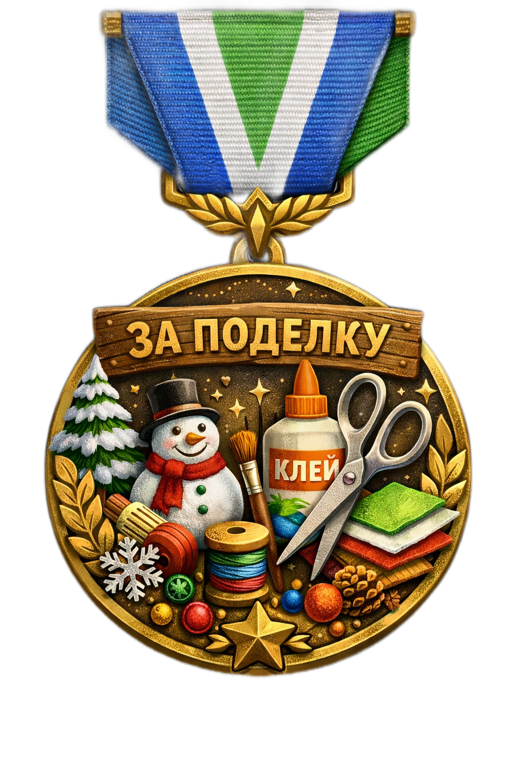 За новогоднюю поделку